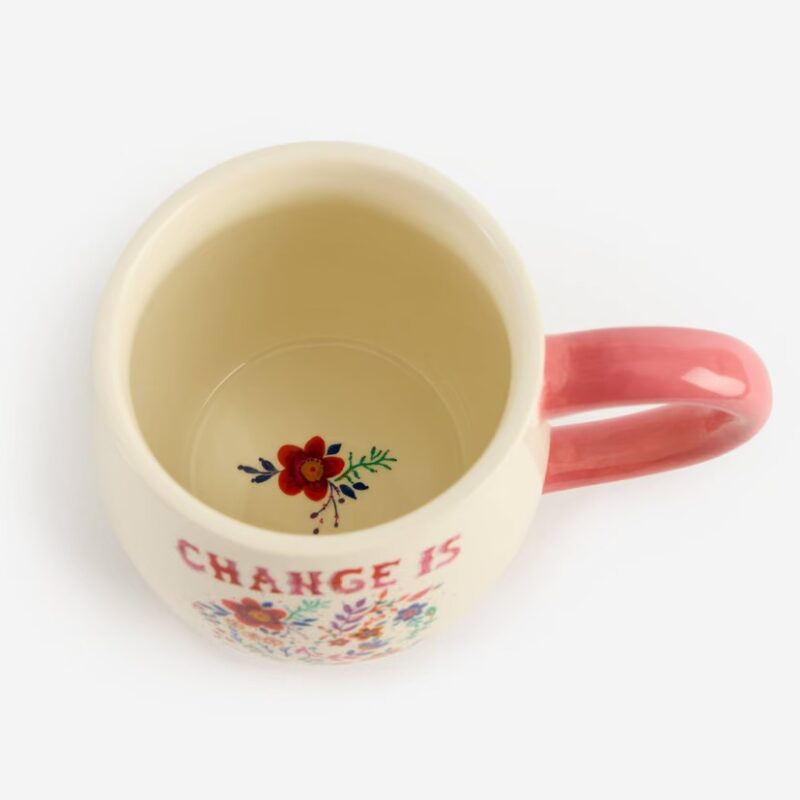 Alternative view of Change is Beautiful Floral Graphic Mug