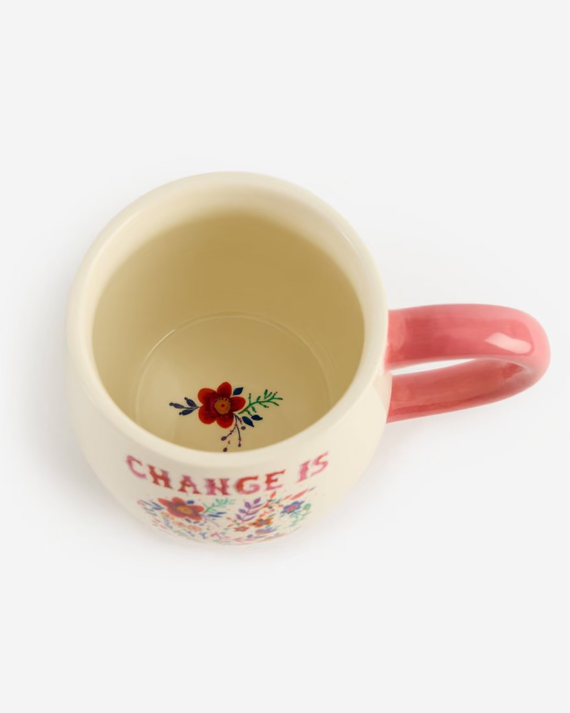 Change is Beautiful Floral Graphic Mug - Image 2
