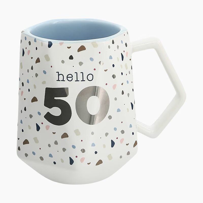 Alternative view of Hello 50 - 18 oz. Geometric Mug